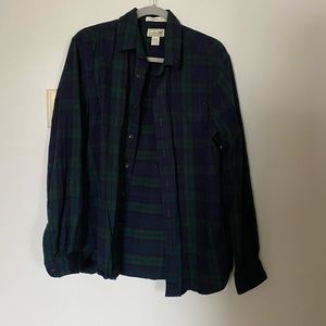Men’s Medium Black Watch Pattern L.L. Bean Flannel